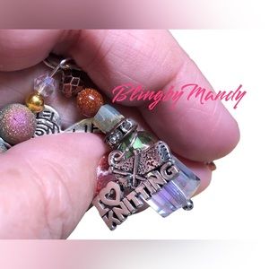 Keychain purse bling for knitters/crafters